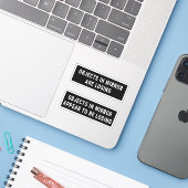 Objekte im Spiegel verlieren Aufkleber (Laptop mit iPhone)