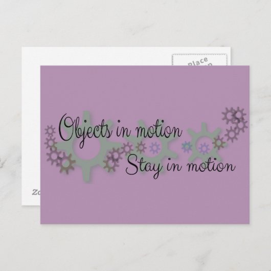 Objekte in Bewegung Postkarte (Vorne/Hinten)