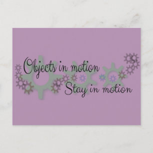 Objekte in Bewegung Postkarte