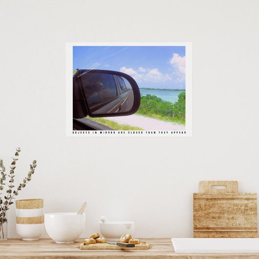 Objekte in Spiegel Poster (Küche)