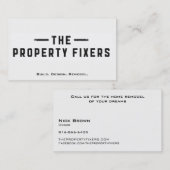 Objektfixer - White Business Card Visitenkarte (Vorne/Hinten)