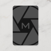 Objektiv, weiße Visitenkarte (Rückseite)