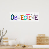 Objektives Wort Kunst rational fair legal unvorein Poster (Küche)