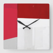 Objet_13_quartett Quadratische Wanduhr (Vorderseite)