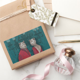 objet_20_une femme, un homme_2 rechteckiger aufkleber