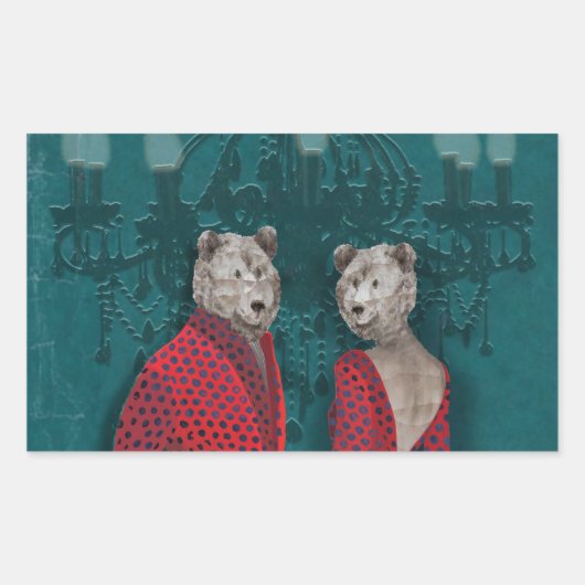 objet_20_une femme, un homme_2 rechteckiger aufkleber (Vorderseite)