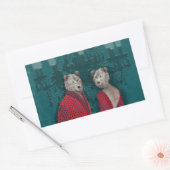 objet_20_une femme, un homme_2 rechteckiger aufkleber (Umschlag)