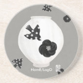 objet_22_camellia,bird and pottery sandstone getränkeuntersetzer (Vorne)