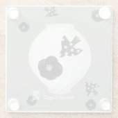 objet_22_Kamelie,Vogel und Töpferei Glasuntersetzer (Rückseite)