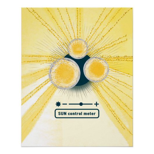 objet_3_Sonnenkontrollmessgerät glänzendes Poster (Vorderseite)
