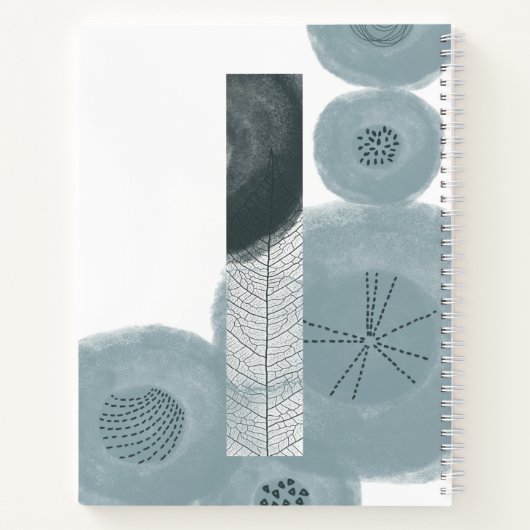 Objet_9_Herbstblätter_2 Spiralnotebook Notizblock (Rückseite)