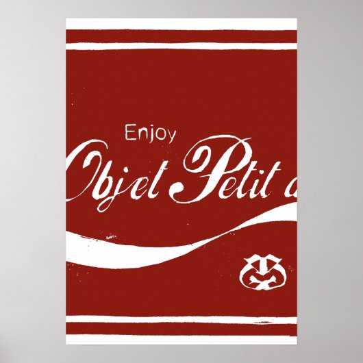 Objet Petit a Holzschnitt, Genieße, Rot Poster (Vorne)