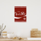 Objet Petit a Holzschnitt, Genieße, Rot Poster (Küche)