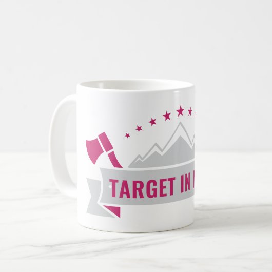 Objetivo en mente | Target in mind Kaffeetasse (Vorderseite Links)