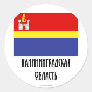Oblast-Flagge Kaliningrad Runder Aufkleber
