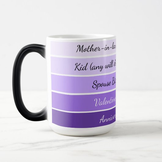 Obligatorische Feier-Gradienten-Kaffeetasse Verwandlungstasse (Links)