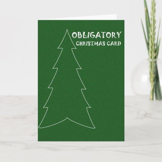 Obligatorische Weihnachtskarte Feiertagskarte (Vorderseite)