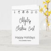 Obligatorische Weihnachtskarte Funny Doodle Einfac Karte (Gelbe Blume)