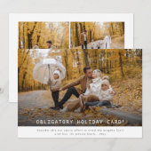 Obligatorische Weihnachtskarte Weihnachts-Weihnach Feiertagskarte (Vorne/Hinten)