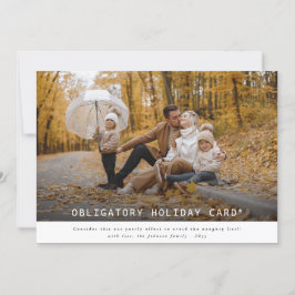 Obligatorische Weihnachtskarte Weihnachts-Weihnach Feiertagskarte