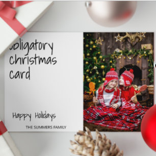 Obligatorisches Weihnachtskarten Funny Foto Feiertagskarte
