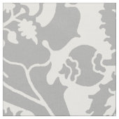 Oblische Flora der Renaissance, Silbergrau Stoff (Nahaufnahme)