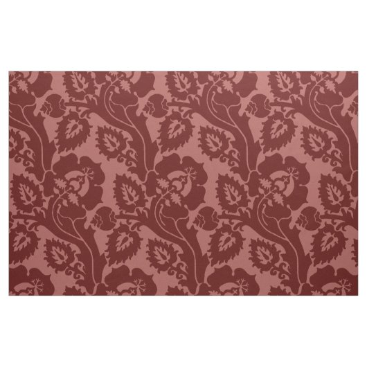 Oblische Renaissance-Blüte, dunkelrot Stoff (Fat Quarter (45,7 x 55,9 cm))