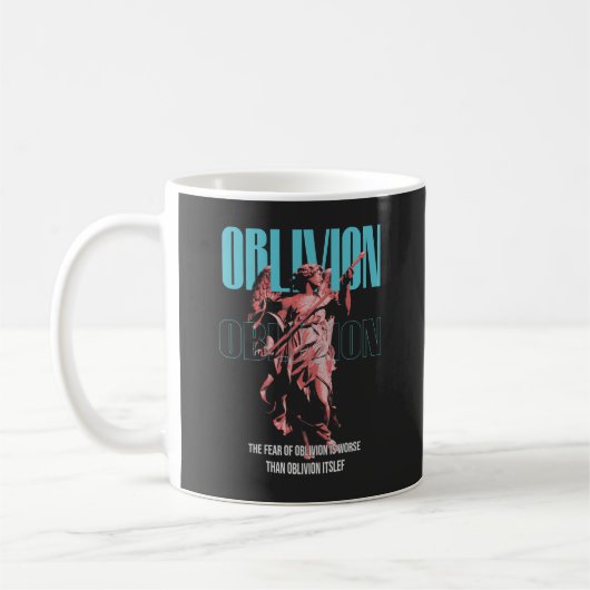 Oblivion Brutalism Streetwear Design Kaffeetasse (Links)