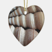 Oblong Summer Seashells, Sommersaison Keramik Ornament (Links)