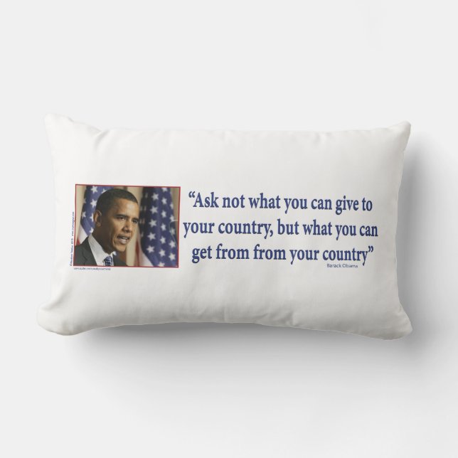 Obmana Frage, was Sie von Ihrem Land bekommen könn Lendenkissen (Vorderseite)