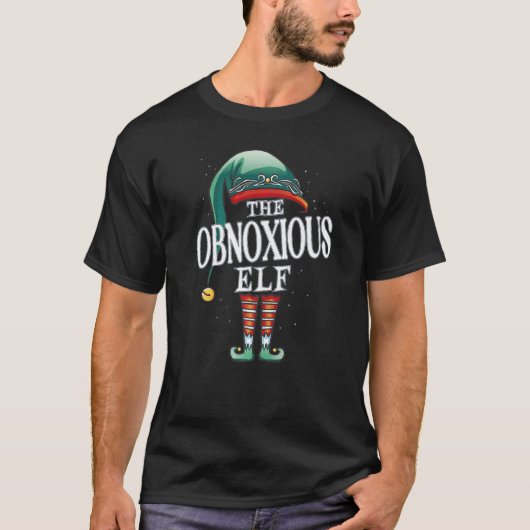 Obnoxious Elf Christmas Group Xmas Pajama Party T-Shirt (Vorderseite)