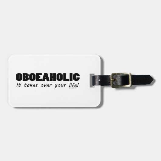Oboaholisches Leben Gepäckanhänger (Vorderseite horizontal)