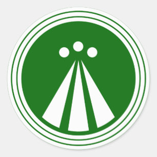 OBOD-Symbol auf schwarz Runder Aufkleber