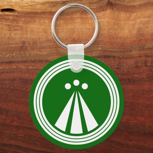 OBOD-Symbol auf schwarz Schlüsselanhänger (Vorderseite)