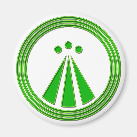 OBOD Symbol Neon Green Magnet (Vorne)