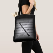 Oboe ~ 3-D Sheet Music ~ Pillow Grau/Black ~ Tasche (Von Nahem)