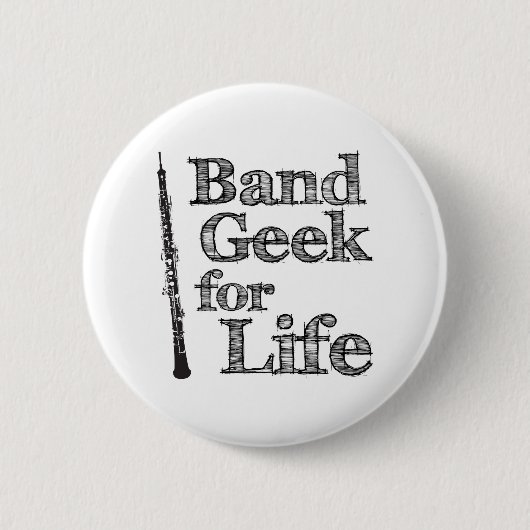 Oboe Band Geek Button (Vorderseite)