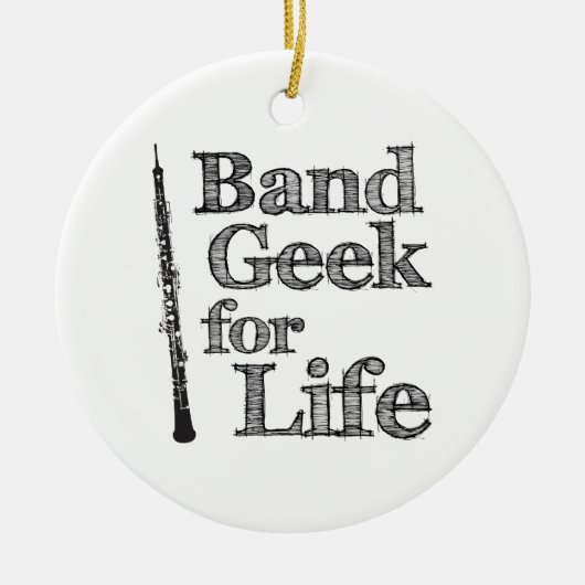 Oboe Band Geek Keramik Ornament (Vorne)