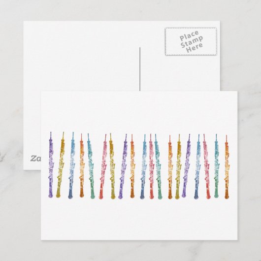 Oboe-Band Postkarte (Vorne/Hinten)