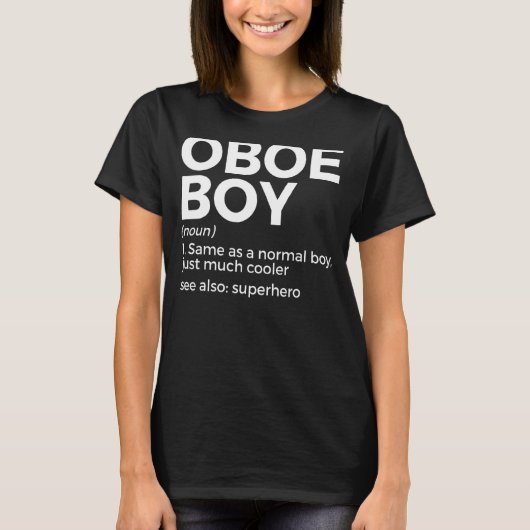 Oboe Boy Definition Oboe Player 1 T-Shirt (Vorderseite)