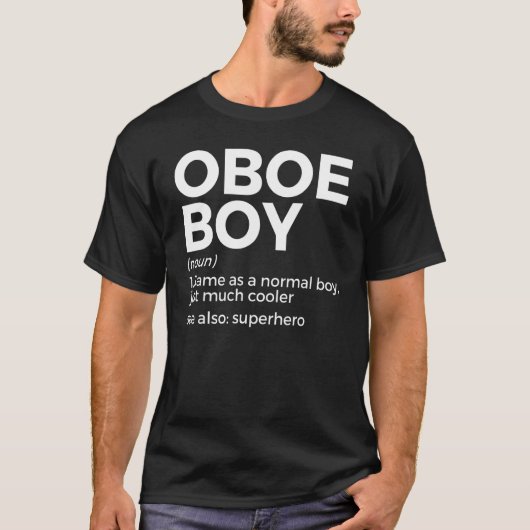 Oboe Boy Definition Oboe Player 1 T-Shirt (Vorderseite)