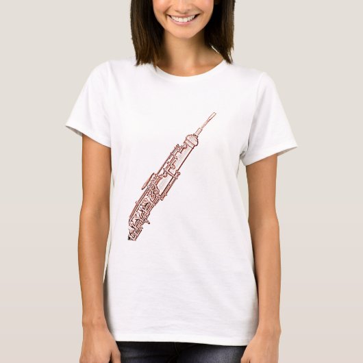 Oboe Brown Tinte, die Shirt zeichnet (Vorderseite)