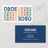 Oboe Colorful Visitenkarte (Vorne/Hinten)