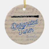 Oboe Designated Tuner Quote Funny Oboist Keramik Ornament (Vorne)