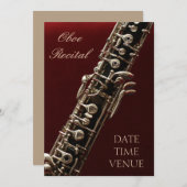 Oboe Erwägungsgrund elegant stilvolle Leistung Einladung (Vorne/Hinten)