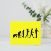 Oboe Evolution lustig Oboist Spaß Geschenk Postkarte (Stehend Vorderseite)