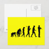 Oboe Evolution lustig Oboist Spaß Geschenk Postkarte (Vorne/Hinten)