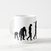 Oboe Evolution lustiges Oboist-Spaßgeschenk Kaffeetasse (Vorderseite Links)