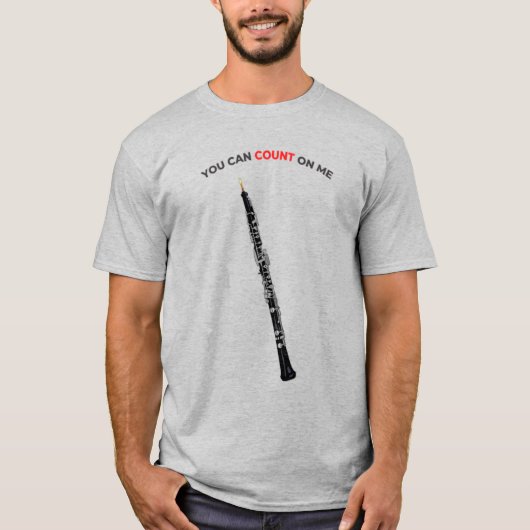 Oboe Funny Zitat können Sie auf mich Oboist zählen T-Shirt (Vorderseite)