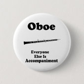 Oboe Geschenk Button (Vorderseite)